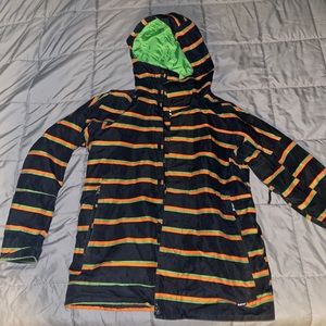 Mens Burton Striped Jacket Size Medium